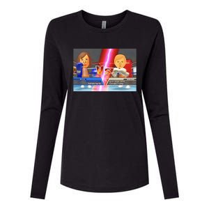 Kamala Haris X Donald Trump Mii Boxing Presidential Election Womens Cotton Relaxed Long Sleeve T-Shirt