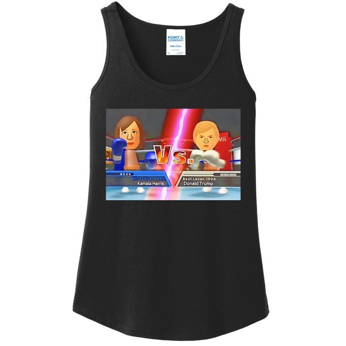 Kamala Haris X Donald Trump Mii Boxing Presidential Election Ladies Essential Tank