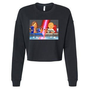 Kamala Haris X Donald Trump Mii Boxing Presidential Election Cropped Pullover Crew