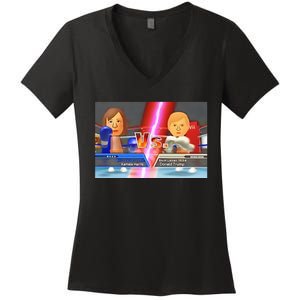 Kamala Haris X Donald Trump Mii Boxing Presidential Election Women's V-Neck T-Shirt