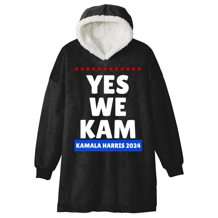 Kamala Harris Yes We Kam! For Us President 2024 Hooded Wearable Blanket