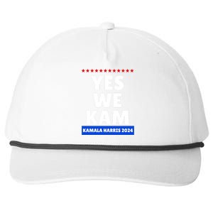 Kamala Harris Yes We Kam! For Us President 2024 Snapback Five-Panel Rope Hat