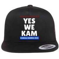 Kamala Harris Yes We Kam! For Us President 2024 Flat Bill Trucker Hat