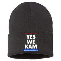 Kamala Harris Yes We Kam! For Us President 2024 Sustainable Knit Beanie