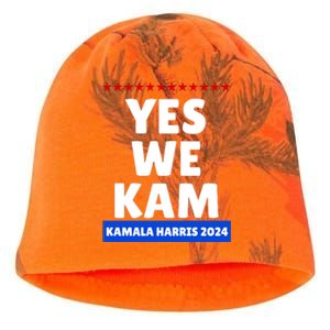 Kamala Harris Yes We Kam! For Us President 2024 Kati - Camo Knit Beanie