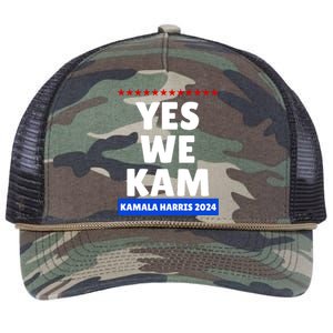 Kamala Harris Yes We Kam! For Us President 2024 Retro Rope Trucker Hat Cap