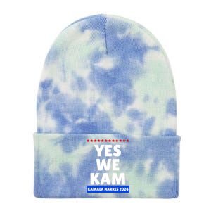 Kamala Harris Yes We Kam! For Us President 2024 Tie Dye 12in Knit Beanie