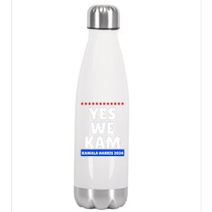 Kamala Harris Yes We Kam! For Us President 2024 Stainless Steel Insulated Water Bottle