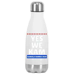 Kamala Harris Yes We Kam! For Us President 2024 Stainless Steel Insulated Water Bottle