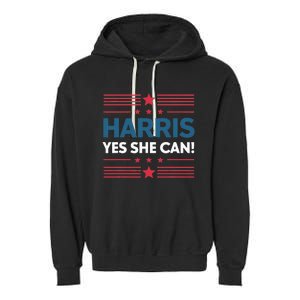 Kamala Harris Yes She Can Garment-Dyed Fleece Hoodie