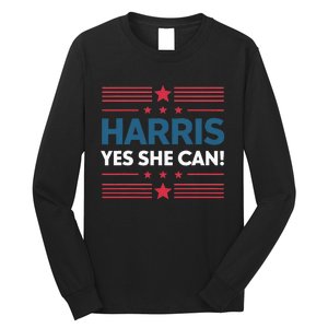 Kamala Harris Yes She Can Long Sleeve Shirt