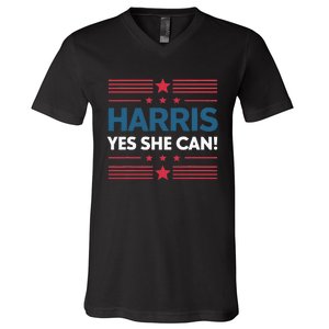 Kamala Harris Yes She Can V-Neck T-Shirt