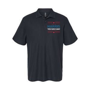 Kamala Harris Yes She Can Softstyle Adult Sport Polo