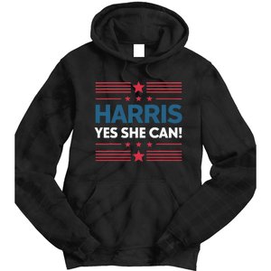 Kamala Harris Yes She Can Tie Dye Hoodie