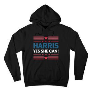 Kamala Harris Yes She Can Tall Hoodie