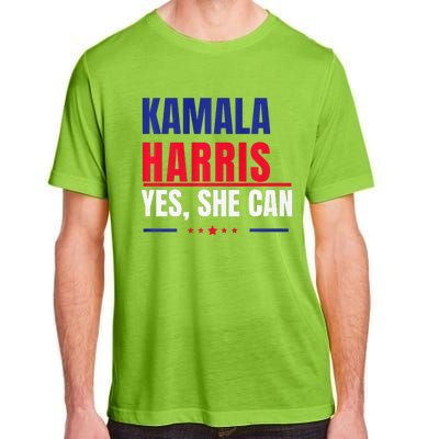 Kamala Harris Yes She Can Bold Political Statement Premium Adult ChromaSoft Performance T-Shirt