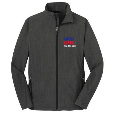 Kamala Harris Yes She Can Bold Political Statement Premium Core Soft Shell Jacket