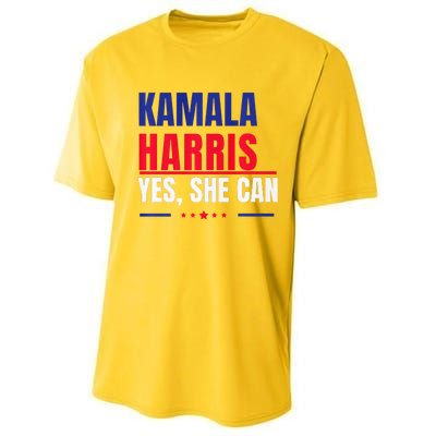 Kamala Harris Yes She Can Bold Political Statement Premium Performance Sprint T-Shirt