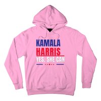 Kamala Harris Yes She Can Bold Political Statement Premium Hoodie