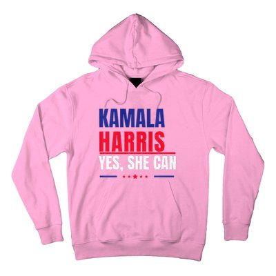 Kamala Harris Yes She Can Bold Political Statement Premium Hoodie