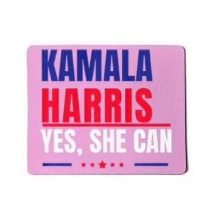 Kamala Harris Yes She Can Bold Political Statement Premium Mousepad