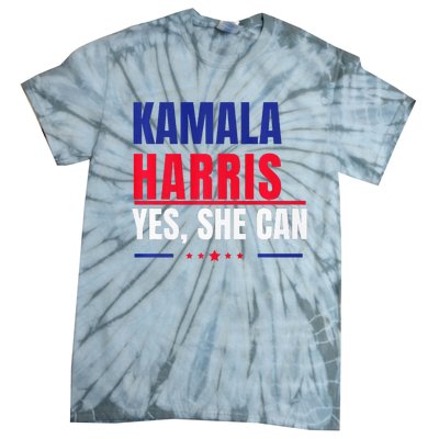 Kamala Harris Yes She Can Bold Political Statement Premium Tie-Dye T-Shirt