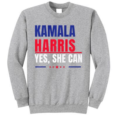 Kamala Harris Yes She Can Bold Political Statement Premium Sweatshirt