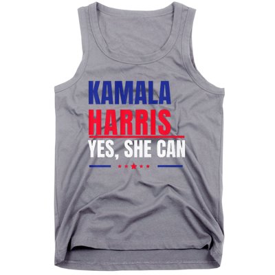 Kamala Harris Yes She Can Bold Political Statement Premium Tank Top