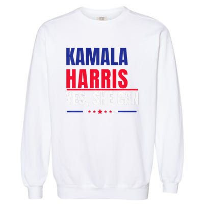 Kamala Harris Yes She Can Bold Political Statement Premium Garment-Dyed Sweatshirt