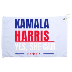 Kamala Harris Yes She Can Bold Political Statement Premium Grommeted Golf Towel