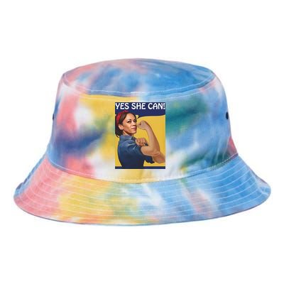 Kamala Harris Yes She Can Tie Dye Newport Bucket Hat