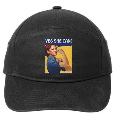 Kamala Harris Yes She Can 7-Panel Snapback Hat