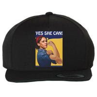 Kamala Harris Yes She Can Wool Snapback Cap