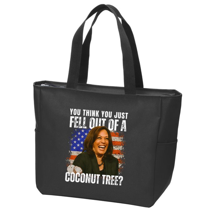 Kamala Harris You Think You Just Fell Out Of A Coconut Tree Zip Tote Bag