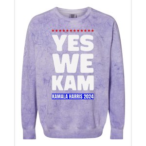 Kamala Harris Yes We Kam! For Us President 2024 Colorblast Crewneck Sweatshirt