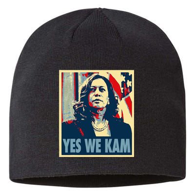 Kamala Harris Yes We Kam Sustainable Beanie