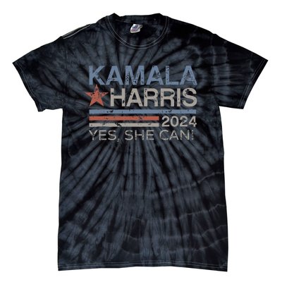 Kamala Harris Yes She Can Kamala Harris 2024 President Tie-Dye T-Shirt