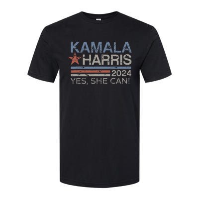 Kamala Harris Yes She Can Kamala Harris 2024 President Softstyle CVC T-Shirt