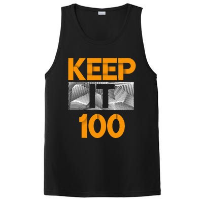 Keep It 100 Orange Color Graphic PosiCharge Competitor Tank