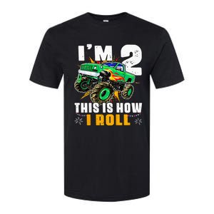 Kids Im 2 This Is How I Roll Monster Truck 2nd Birthday Softstyle CVC T-Shirt