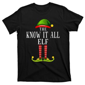 Know it all Elf Christmas Matching Family Group PJS T-Shirt