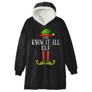 Know it all Elf Christmas Matching Family Group PJS Hooded Wearable Blanket