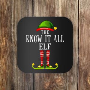 Know it all Elf Christmas Matching Family Group PJS Coaster