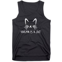 Karma Is A Cat Funny Vintage Tank Top