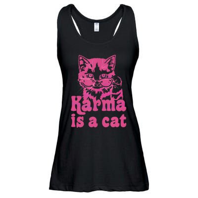 Karma Is A Cat Ladies Essential Flowy Tank