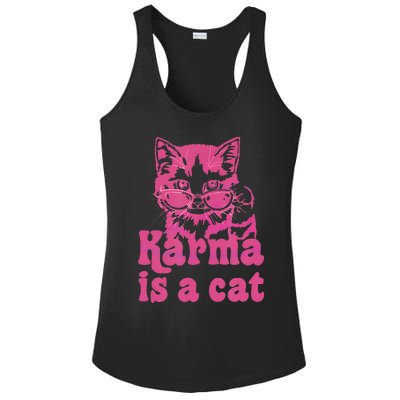 Karma Is A Cat Ladies PosiCharge Competitor Racerback Tank