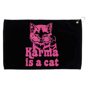 Karma Is A Cat Grommeted Golf Towel