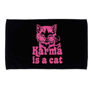 Karma Is A Cat Microfiber Hand Towel