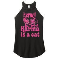 Karma Is A Cat Women's Perfect Tri Rocker Tank