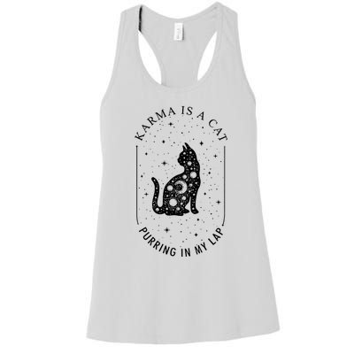 Karma Is A Cat Purring In My Lap Women's Racerback Tank